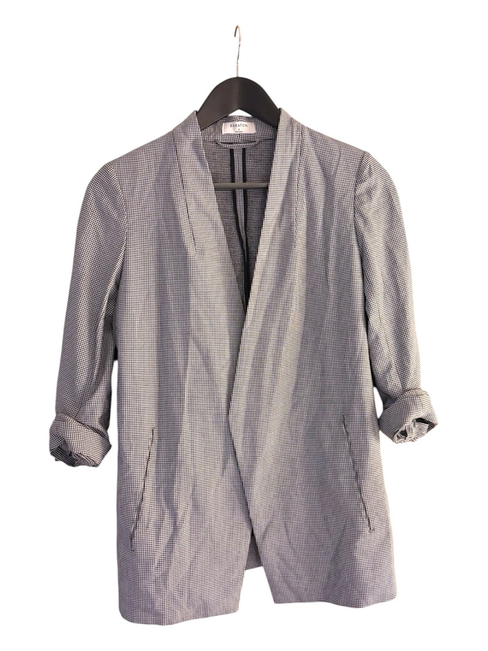 BABATON Womens Houndstooth Open-Front Blazer Size 2